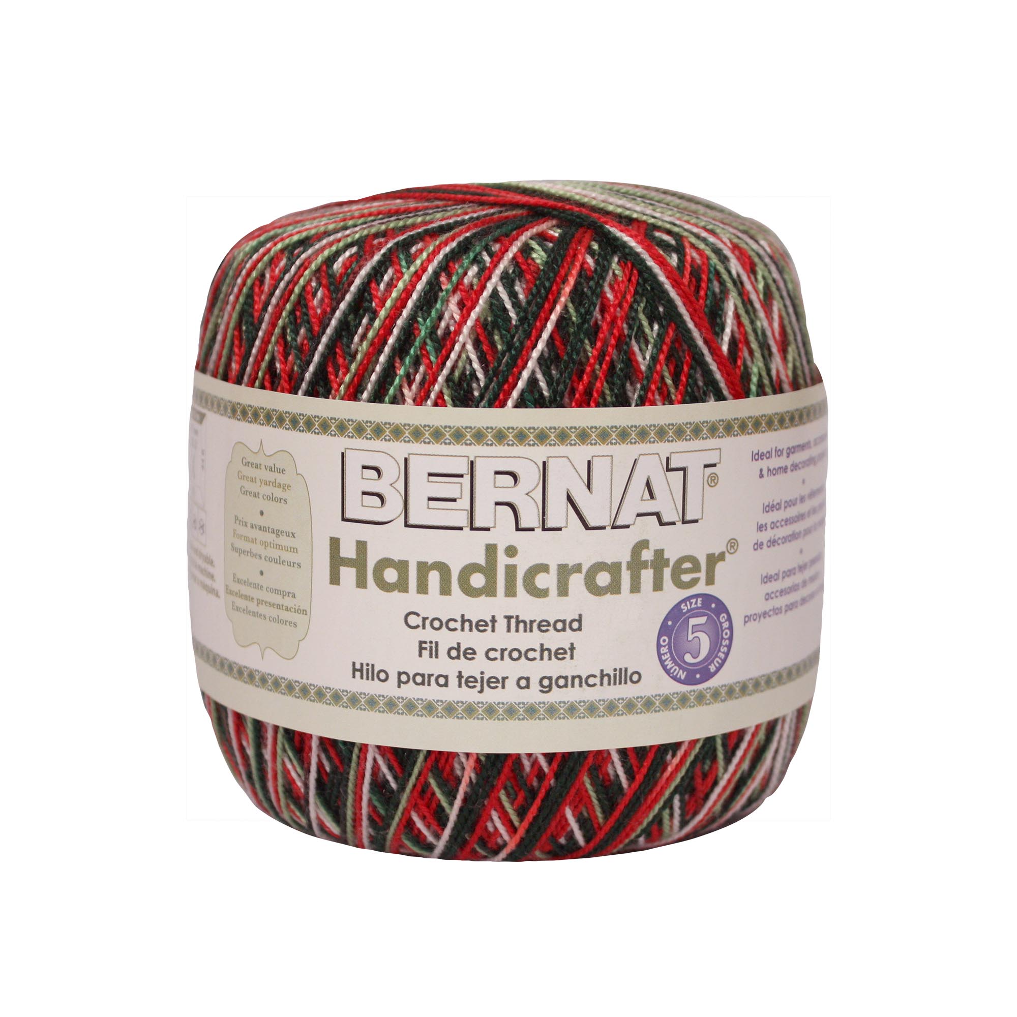 Bernat Handicrafter Size 5 Red Crochet Thread, 371 Yd.