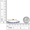 thumbnail image 6 of Gem Stone King 18K Yellow Gold Plated Silver Blue Tanzanite Tennis Bracelet for Women (6.00 Cttw, Gemstone December Birthstone, Oval 7X5MM, Fully Adjustable up to 9 inch), 6 of 6