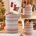 thumbnail image 5 of Christmas Storage Basket, Foldable Laundry Hamper with Waterproof Lining, Large Collapsible Bin for Blankets Toys, Festive Home Organizer, 5 of 7