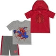 thumbnail image 1 of Spiderman Boys 3 Piece Hooded Tee and Short Set, Toddler, 1 of 7