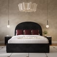 thumbnail image 2 of Marlow Black Velvet Queen Bed, 2 of 9