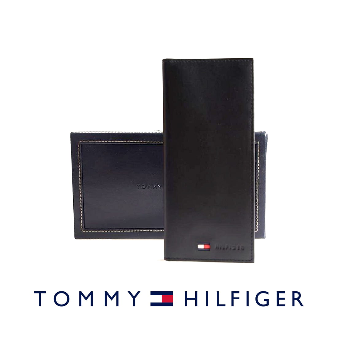Tommy Hilfiger Men Leather Bifold Wallet Organizer 31tl19x014 Black 
