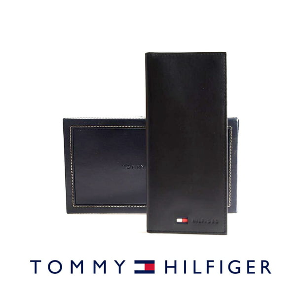 Terughoudendheid Prestige periodieke Tommy Hilfiger Black Organizer Leather Bifold Double Billfold Checkbook  Wallet - Walmart.com