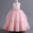 thumbnail image 2 of CPNG Girls' Elegant Sleeveless Lace & Tulle Flower Girl Dress with Embellished Bodice & Ruffled Skirt – Perfect for Weddings, Birthday Parties, and Special Occasions, 2 of 9