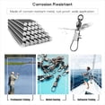 thumbnail image 4 of Rotules à Roulement à Billes à Pression Pêche Eau Salée Eau Douce Rotules à Pression Équipement de Pêche Pivot avec Clips à Pression à Emboîtement Acier Inoxydable Noir #1 (22 Lb) 25 Pcs #1 (22 Lb) 25 Pcs, 4 of 5