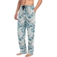 thumbnail image 5 of FREEAMG Wave Pajama Pants for Men, Men's Separate Bottoms, Comfortable Sleep Lounge Pj Pants, 5 of 7