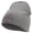 Grey, variant on Egypt Pyramind Logo Embroidered 8 inch Acrylic Short Blank Beanie - White OSFM