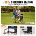 thumbnail image 2 of KingCamp Folding Camping Chair Heavy Duty Director Chair with Side Table and Side Pockets for Adult, Blue, 2 of 10