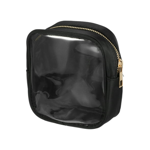 Bolsas de maquillaje impermeables para mujeres de Unique Bargains, 1 pieza, ideales para viajes de negocios, vacaciones y gimnasio, color negro