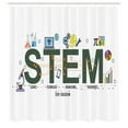 thumbnail image 3 of Ambesonne Engineering Theme Shower Curtain, Science Stem Text, 69"Wx70"L, White Multicolor, 3 of 5