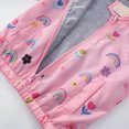 thumbnail image 6 of Cethrio Girls Lightweight Jackets, Long Sleeve Printed Zip up Casual Kids Windbreaker with Hood Pink Size 4-5 T, 6 of 7