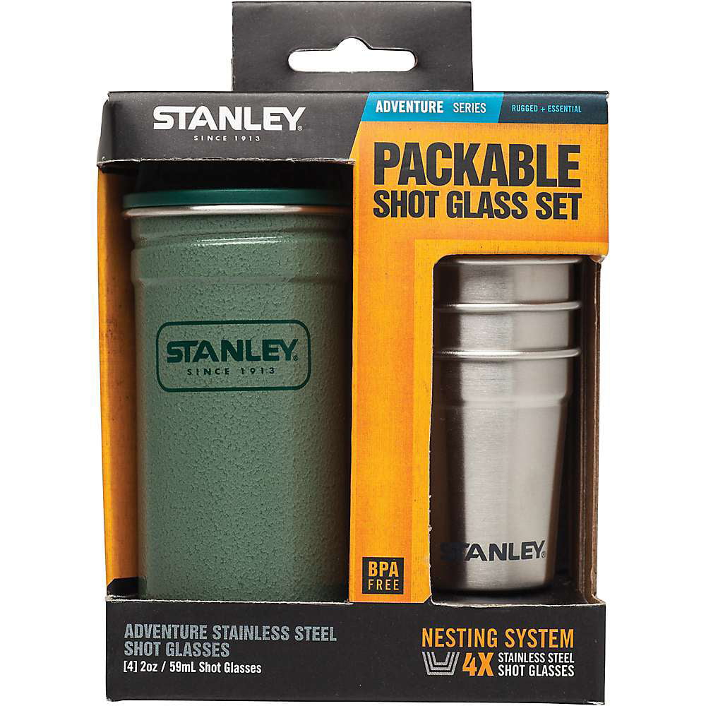 Stanley Adventure Stainless Steel Shot Glass Set Hammertone Green 10-01705-001