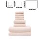 thumbnail image 3 of Juego de Ocho Toallas de Terciopelo para Baño, Lisas, para El Hogar: Ideales para Lavarse La Cara, Secarse y Secarse. Suaves y Absorbentes., 3 of 6