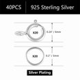 thumbnail image 5 of Alexcraft 40 PCS 925 Sterling Silver Clasps and Closures with Open Jump Rings Set 6mm Spring Ring Jewelry Connectors for Jewelry Making (5mm Clasps Silver), 5 of 6