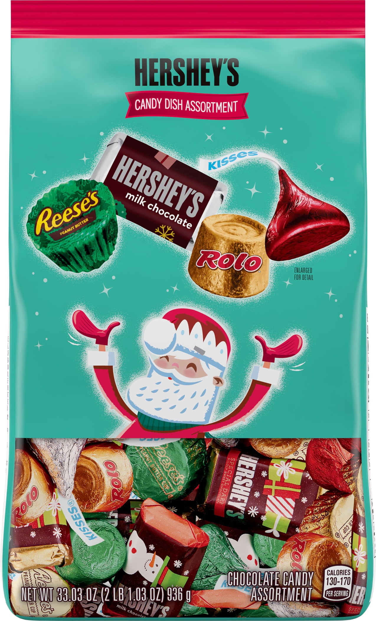 Hershey's Christmas Rolos 3.5 lb. Candy Jar - 1 Unit - Candy Favorites