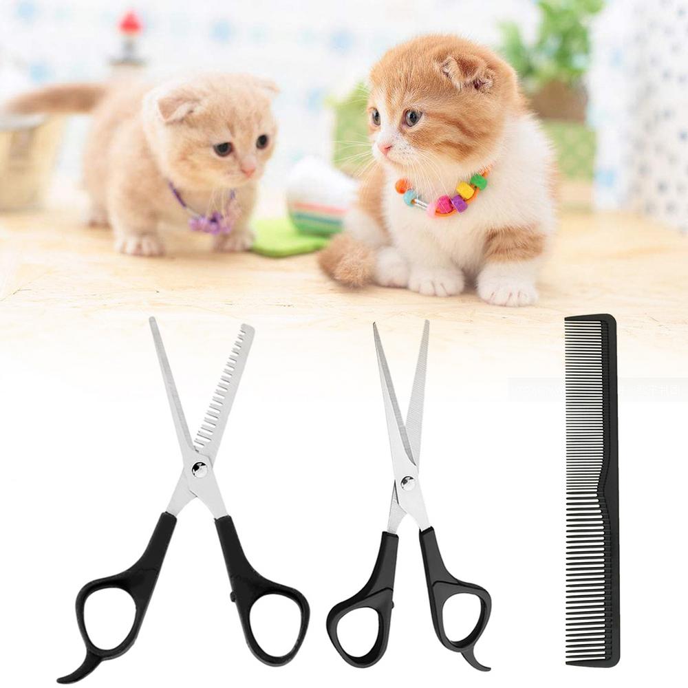 3Pcs Professional Pet Dog Cat Hair Cutting Thinning Grooming Kit