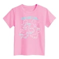 thumbnail image 4 of Gelikeya Boys Dinosaur Print Short Sleeve T-Shirt Size 4-5 Casual Crewneck Graphic Tee Soft Cotton Summer Top for Active Boys Comfortable and Trendy Design (Toddlers, Pink), 4 of 4