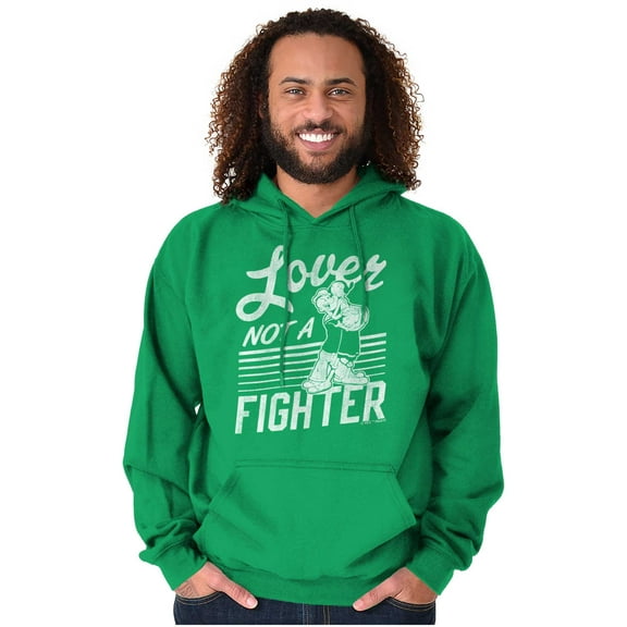 Popeye the Sailor Loves Not a Fighter Hoodie Sweatshirt Women Brisco Brands S