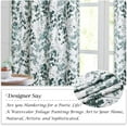thumbnail image 6 of Half Window Curtains for Kitchen - Country Curtains Watercolor Painting Thermal Insulated Room Darkening Draperies for Bedroom Dining Bathroom, 2 Panels, W 52 x L 36, Green, 6 of 6