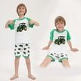 thumbnail image 2 of DDSOL Toddler Pajamas Boy Tractor Pjs Short Sleeves 2-Pieces Sleepwear Sets Cotton White 4T, 2 of 8