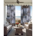thumbnail image 4 of Grey Blue Brown Blackout Curtains 54 Inches Long for Bedroom, Abstract Gradient Color Blocks Geometric Thermal Insulated Room Darkening Black Out Window Curtain Panels Grommet Drapes for Living Room, 4 of 8