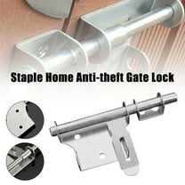 Stainless Steel Heavy Duty Bolt Latch Gate Lock with Padlock Hasp for Door Cabinet Drawer Security Hardware Silver Tone