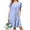 Blue_White Bird, variant on Nightgowns for Women Short Sleeve House Dress with Pockets Pleated Nightdress Soft Sleepwear S-XXXL