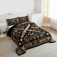thumbnail image 3 of Manfei Cute Countryside Floral Bedding Comforter Set,Rustic Plant Twin Comforter Sets,Brown Black Bedding Set For Men Women,Ultra Soft Home Decor Reversible,2 Pieces, 3 of 8