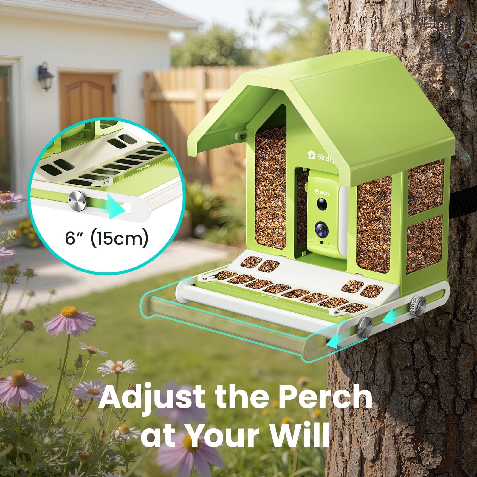 Birdfy Smart Bird Feeder with Camera, AI Bird Identification, Auto Visits & Notifications, Free App, Metal Build – Holds Up to 2.5L Bird Seed, Ideal Bird Lover Gift