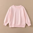 thumbnail image 2 of Teen Sweatshirt Long Sleeve Pink Sweatshirt Girls Crew Neck Cute Pullover Relaxed Fit Tops Warm Fall Winter Clothes Clothes for Kids 11-12 Years, 2 of 4