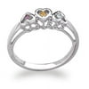 Personalized Planet Sterling Silver Sisters Birthstone Heart Ring