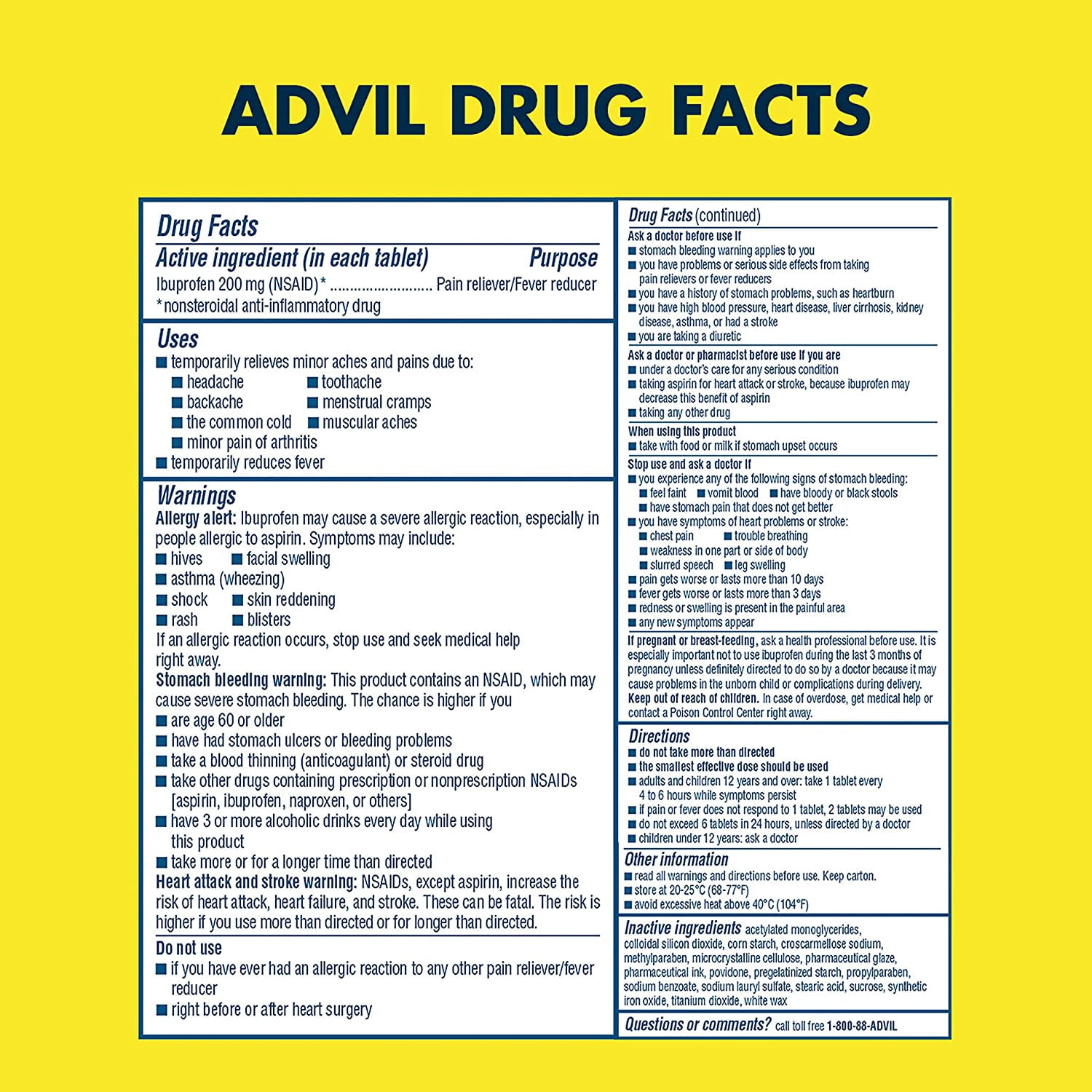 Advil Liqui-Gels Ibuprofen 200 mg., Pain Reliever/Fever Reducer 240 Capsules