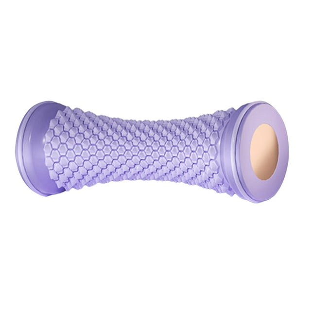 Rodillo de masaje de pies, rodillo de ejercicio, masaje de tejido profundo para mujeres, fascitis Púrpura