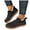 Black, variant on Fuzzy Slippers for Women Indoor and Outdoor Casual Winter Fleece Lined Slip on Bedroom House Shoes Snow Boots