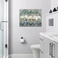 thumbnail image 2 of Farmhouse Bathroom Decor Wall Art Flower Butterfly White Floral Pictures Wall Decor Inspirational Quotation Canvas Painting Prints Artwork Home Decorations Framed for Bedroom 12inx16in, 2 of 6