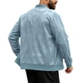 thumbnail image 4 of MXALUOB Bomber Jacket for Men Faux Suede Solid Color Ribbed Cuff Fashion Coats Full Zip Casual Regular Fit Flight Jacket with Pocket, 4 of 5