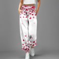 thumbnail image 2 of SXcggal Women's Casual Pants Valentine's Day Printed Leggings Sportswear Pants Casual Lightweight Loose Women Sweatpants, 2 of 4