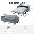 ZAFLY 2in1 Full Size Pull Out Sofa Bed Convertible Loveseat with