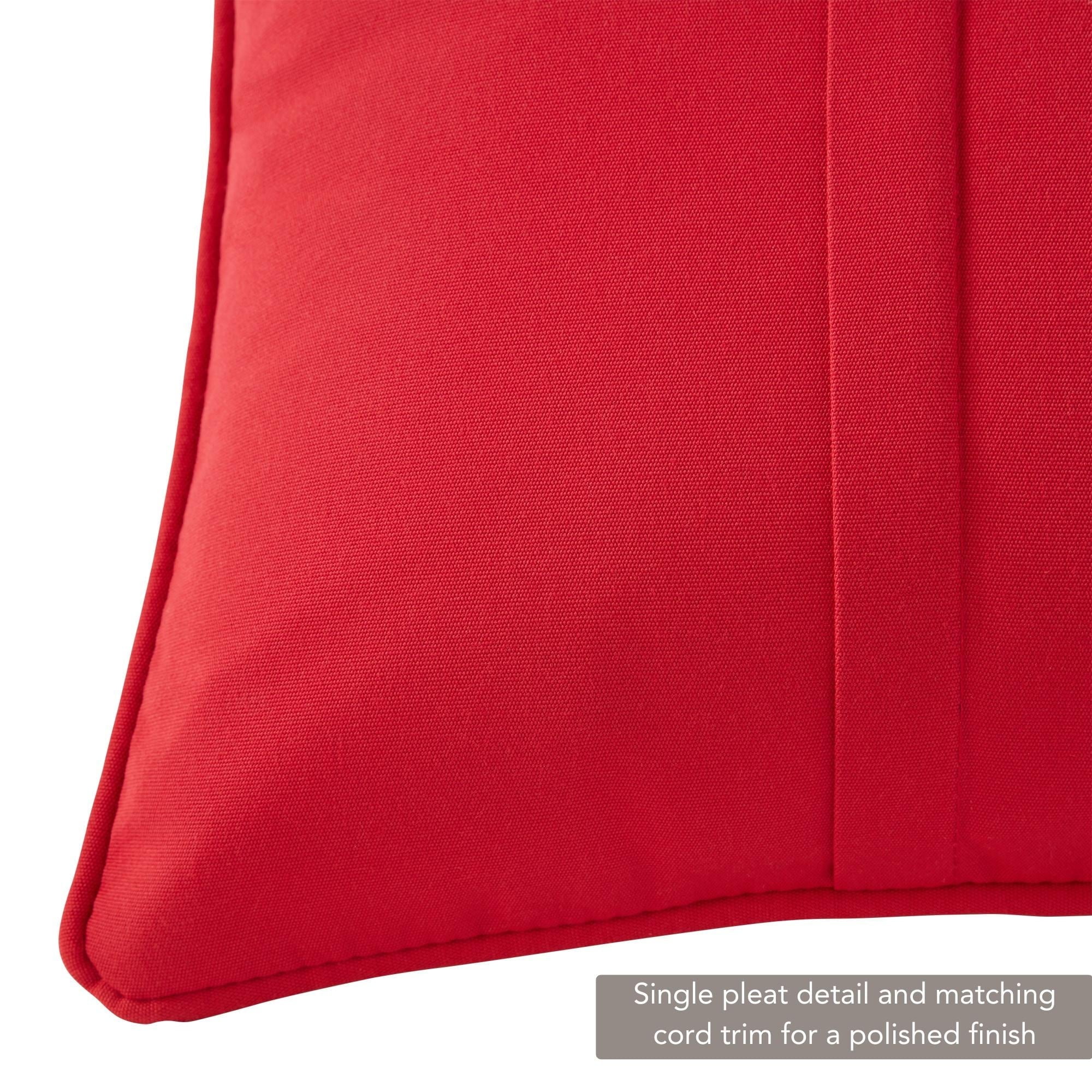 Sunbrella 21 x 14 in. Rectangle Outdoor Throw Pillow (2-Pack) - Canvas Jockey Red