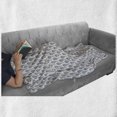 thumbnail image 5 of Dusty Blue Soft Flannel Fleece Throw Blanket, Vintage Hand Drawn Protea Flowers Nature Theme, Cozy Plush for Indoor and Outdoor Use, 50" x 70", Ivory Blue Grey, by Ambesonne, 5 of 5