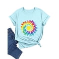 thumbnail image 3 of ZXSXSY Women's Tie-Dye Graphic Tee Crew Neck Short Sleeve T Shirt, 3 of 5