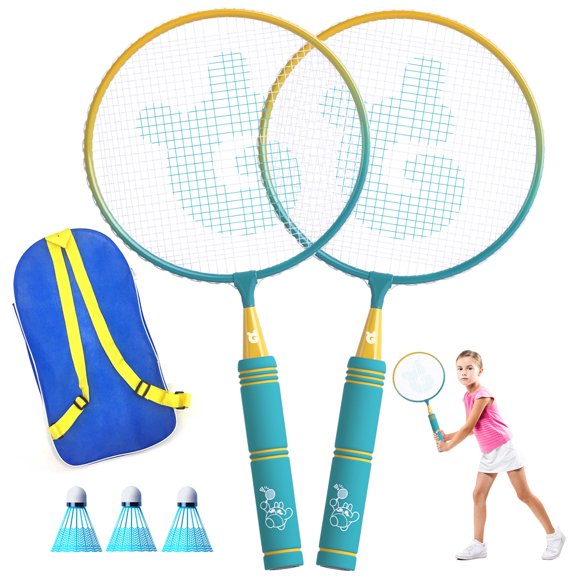 Set de bádminton JOY SPOT! Raquetas para niños de 44 cm con bolsa de transporte