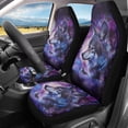 thumbnail image 2 of Uorisanigo Purple Wolf Car Seat Covers Waterproof Front Seat Covers Easy Installation Stretch Polyester Fabric Cover Protection Interior Accessories Universal Fit Most Cars,SUV, Trucks, 2 of 7