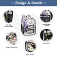 thumbnail image 5 of Ttyddzy Clear Backpack Heavy Duty PVC Transparent Backpack for College Workplace, Purple Tear Butterflies, 5 of 8
