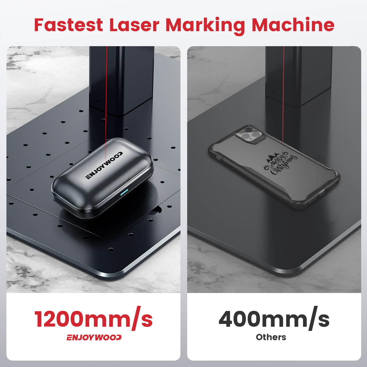 ENJOYWOOD ENJOYWOOD M4 Fiber Laser Engraver 12m/s Fastest High Accuracy Desktop Handheld 2 in 1 Fiber Laser Marking Machine for All Metal ABS