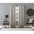 thumbnail image 3 of Archaeo Linen Blend Blackout Grommet Top Curtain, 52"x95", Pearl, 3 of 8