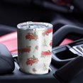 thumbnail image 4 of 30oz Red Christmas Truck Pattern Tumblers Stainless Steel Tumbler with Lid and Straw,Vacuum Insulated Double Wall Travel Tumbler Cups Mug with Cleaning Brush for Coffee,Tea, 4 of 7
