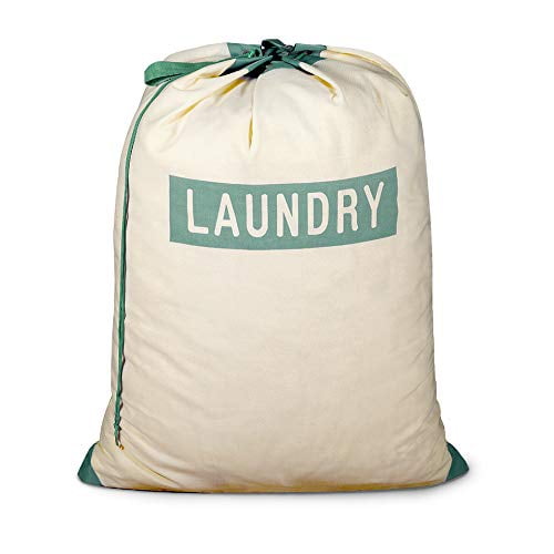 Smart Design Large Laundry Bag w/ Handle & Push Lock Drawstring 100