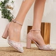 thumbnail image 2 of Ivy - Zapatos de boda con encaje floral 3D color rosa rosa 23 CM, 2 of 5