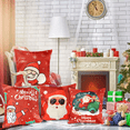 thumbnail image 3 of Juego De 4 Fundas De Almohada De Navidad De 45 x 45 cm ROJO, 3 of 5